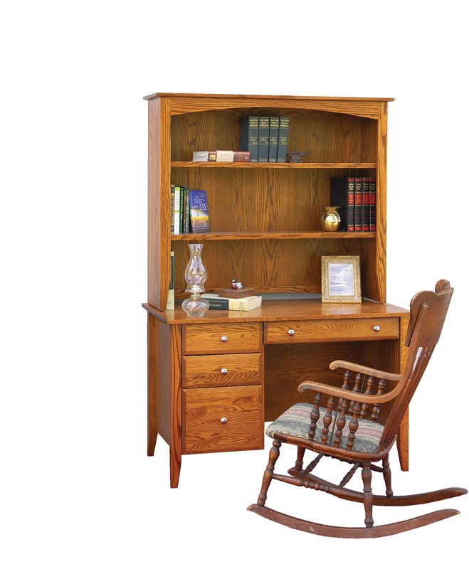 Hampton Knee Hole Desk (HM-3020) and Hutch (HM-3220).   (Sold Separately - Rocking Chair Not Available)